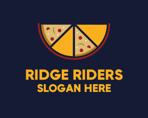 Pepperoni Pizza Slices logo design