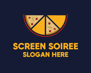 Pepperoni Pizza Slices logo design