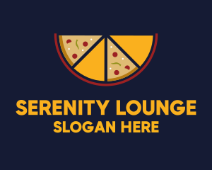 Pepperoni Pizza Slices logo design