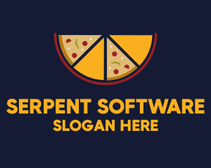 Pepperoni Pizza Slices logo design