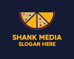 Pepperoni Pizza Slices logo design