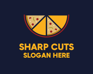 Pepperoni Pizza Slices logo design