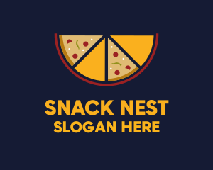 Pepperoni Pizza Slices logo design