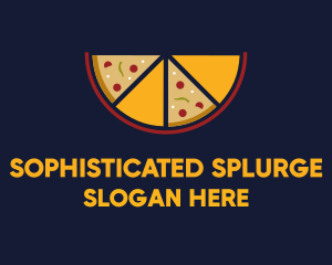 Pepperoni Pizza Slices logo design