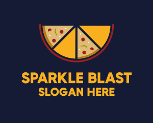 Pepperoni Pizza Slices logo design