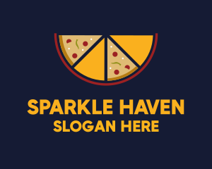 Pepperoni Pizza Slices logo design