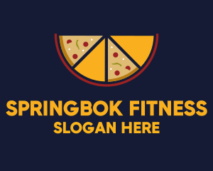 Pepperoni Pizza Slices logo design