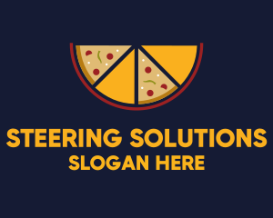 Pepperoni Pizza Slices logo design