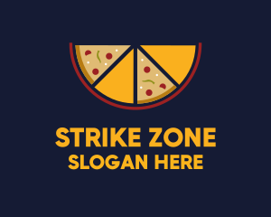 Pepperoni Pizza Slices logo design