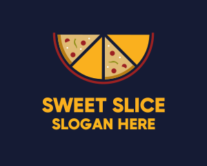 Pepperoni Pizza Slices logo design