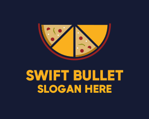 Pepperoni Pizza Slices logo design