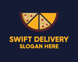 Pepperoni Pizza Slices logo design