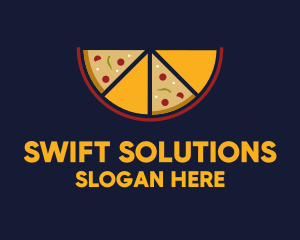 Pepperoni Pizza Slices logo design