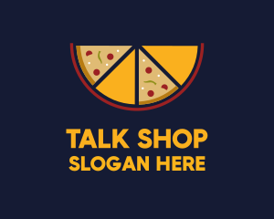 Pepperoni Pizza Slices logo design