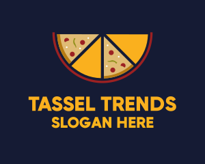 Pepperoni Pizza Slices logo design