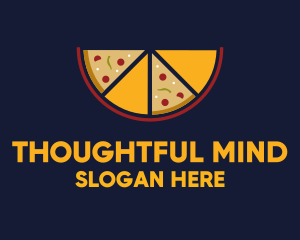 Pepperoni Pizza Slices logo design