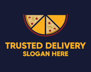 Pepperoni Pizza Slices logo design