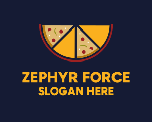 Pepperoni Pizza Slices logo design