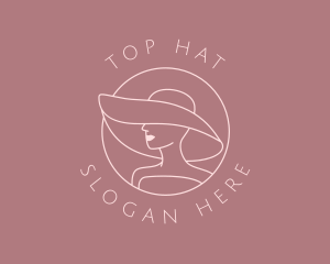 Woman Fashion Hat logo design