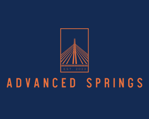 Suspension Bridge Landmark Structure logo