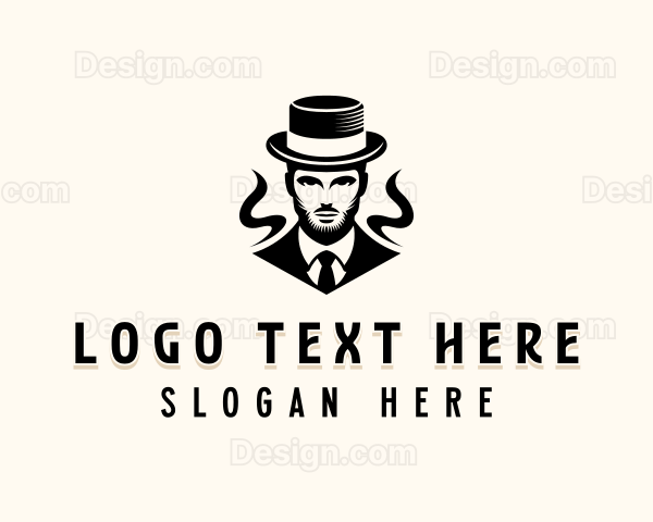 Tuxedo Gentleman Stylist Logo