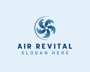 Fan Cooling HVAC logo design