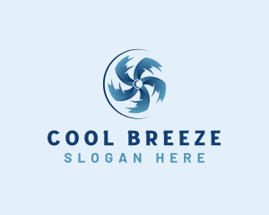 Fan Cooling HVAC logo design