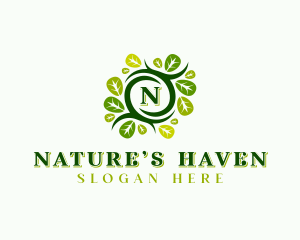 Leaf Nature Garden logo design