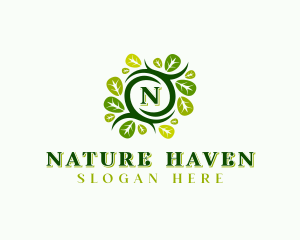 Leaf Nature Garden logo design