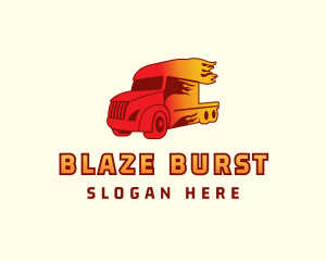 Blazing Trailer Truck logo design