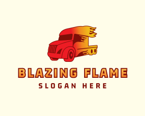 Blazing Trailer Truck logo design