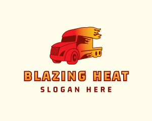 Blazing Trailer Truck logo design