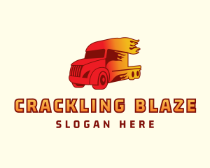 Blazing Trailer Truck logo design