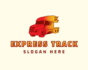 Blazing Trailer Truck logo design