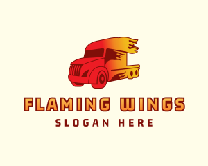 Blazing Trailer Truck logo design