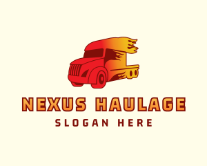 Blazing Trailer Truck logo design