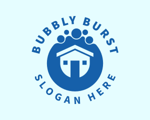 House Cleaning Bubbles  logo design