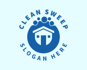 House Cleaning Bubbles  logo design