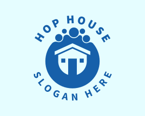 House Cleaning Bubbles  logo design