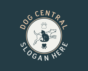 Dog Cat Paw logo design