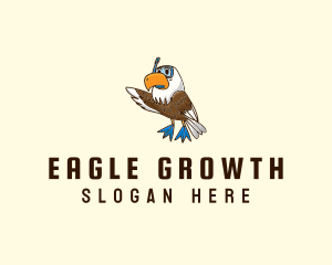 Snorkeling Hawk Eagle logo design