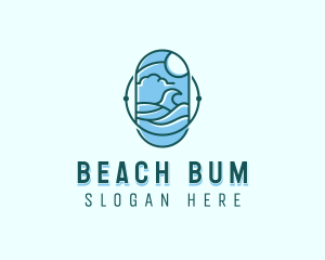 Ocean Surfing Waves logo design