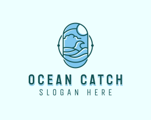 Ocean Surfing Waves logo design