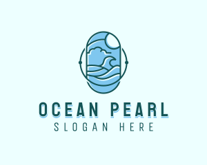 Ocean Surfing Waves logo design