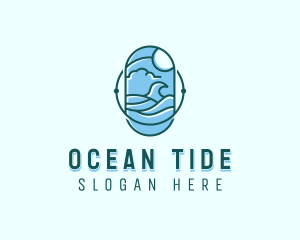 Ocean Surfing Waves logo design