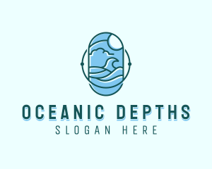 Ocean Surfing Waves logo design