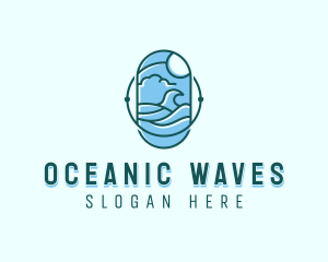 Ocean Surfing Waves logo design