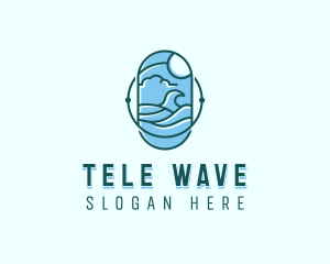 Ocean Surfing Waves logo design