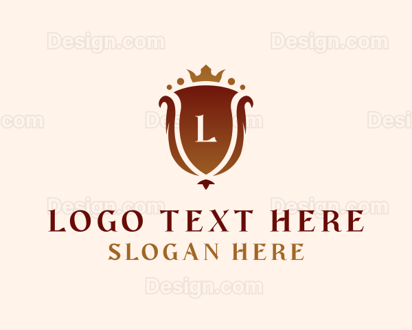 Luxurious Crown Shield Logo