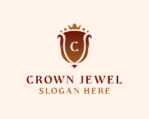 Luxurious Crown Shield logo design